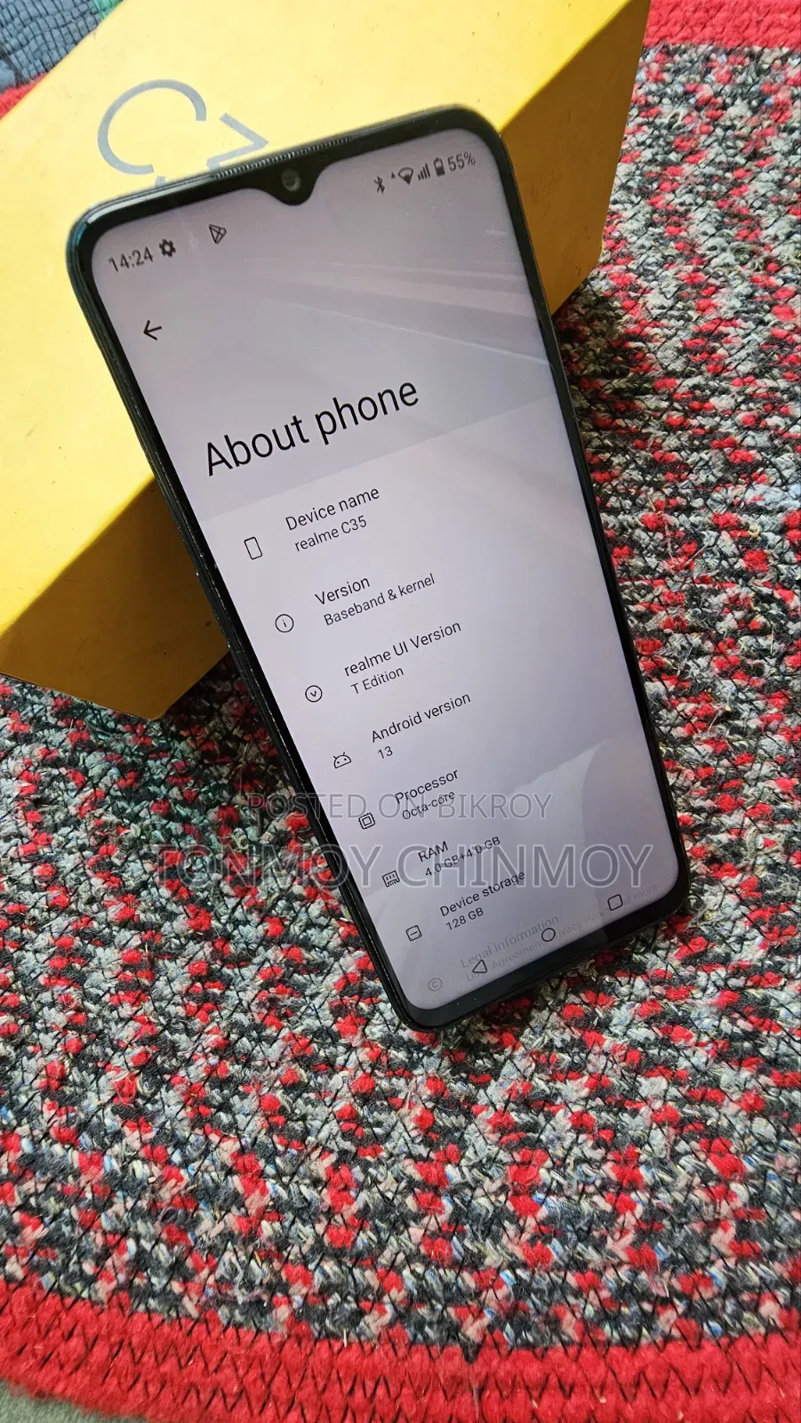 Realme C35 ১২৮ জিবি ব্ল্যাক