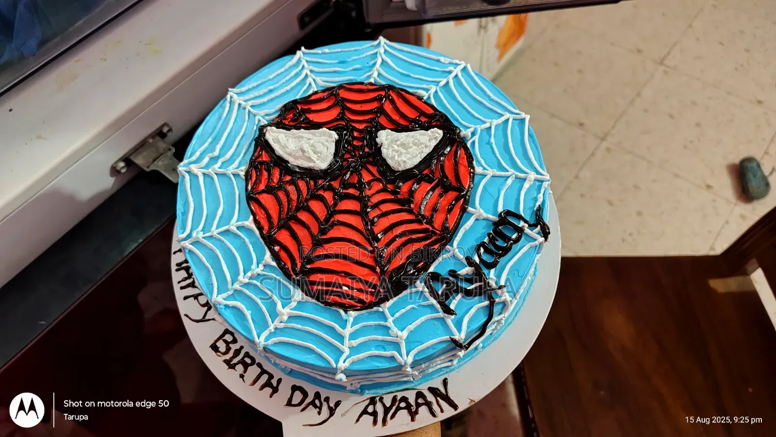 Homemade Customized Birthday Cake
