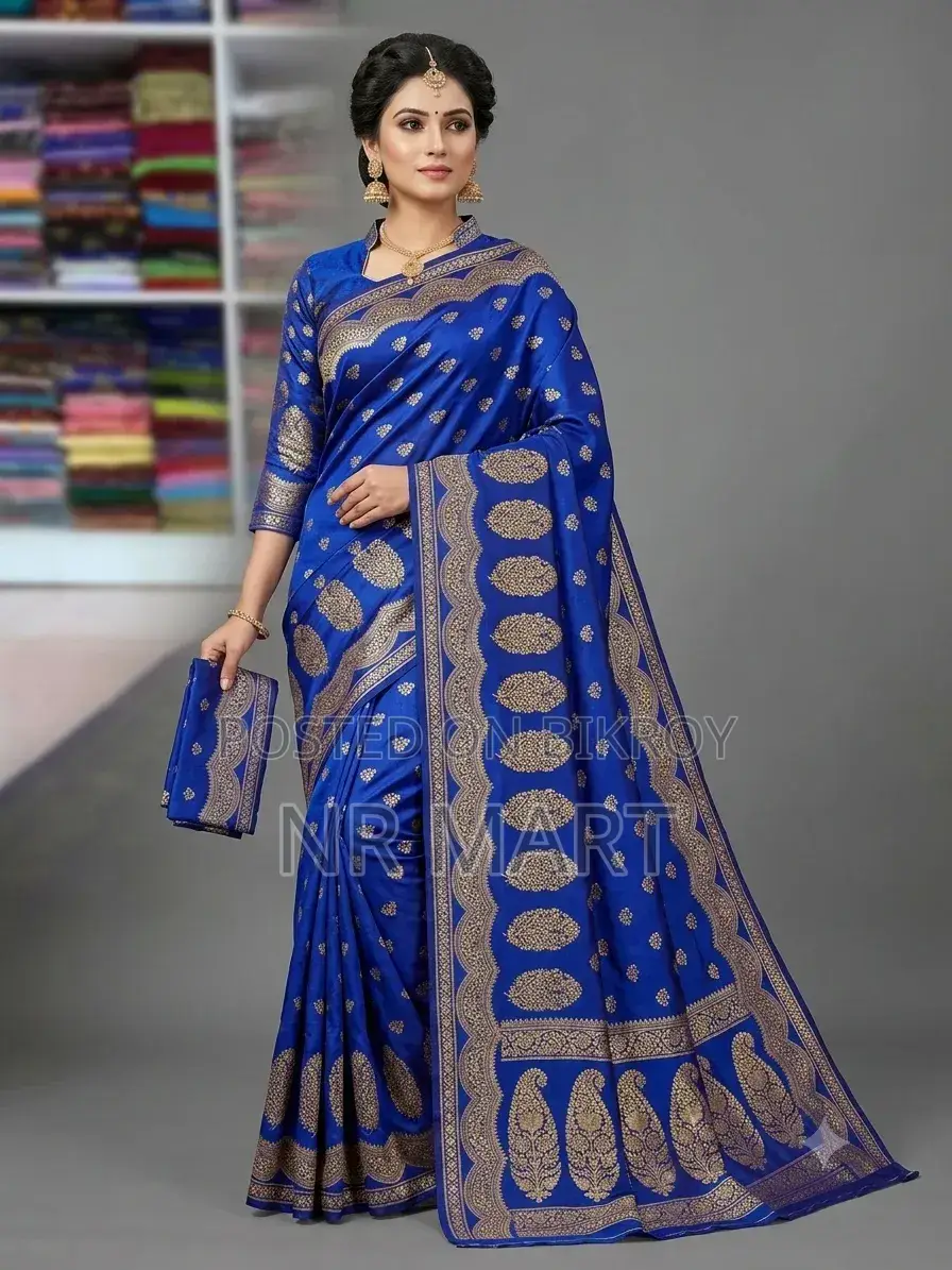 Premium Japanese Silk Skin Print Saree (with blouse piece)