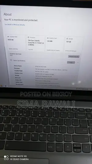 ল্যাপটপ লেনোভো আইডিয়াপ্যাড ৩ ৮জিবি ইন্টেল কোর আই৫ এসএসডি ১২৮জিবি