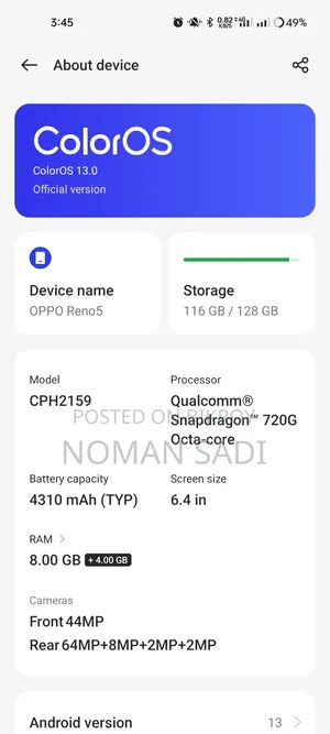 Oppo Reno 5 128 GB
