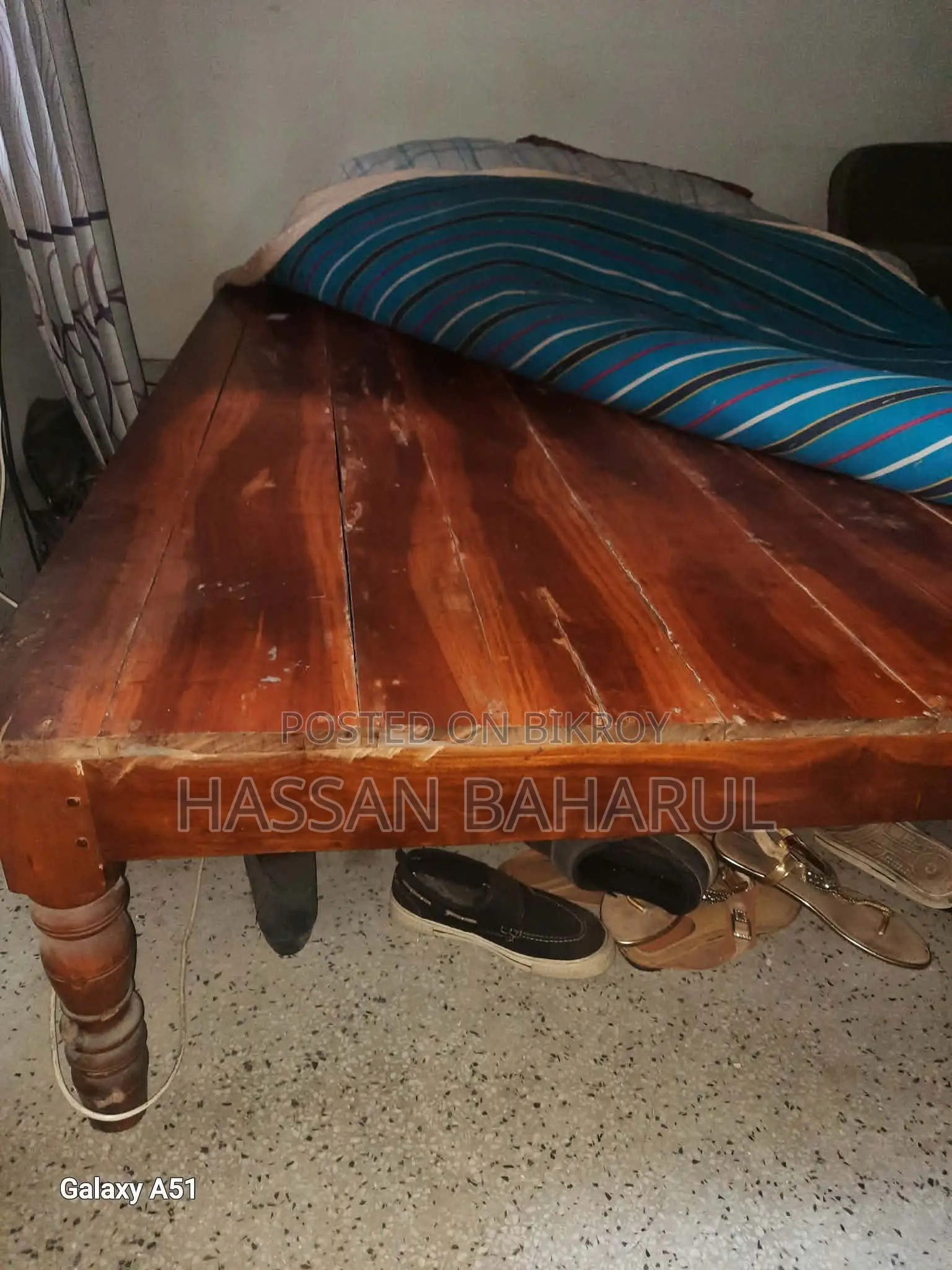 ১০০% কেরোসিন কাঠের খাট (যাদের পিঠে ব্যথা তাদের জন্য) অত্যন্ত মজবুত