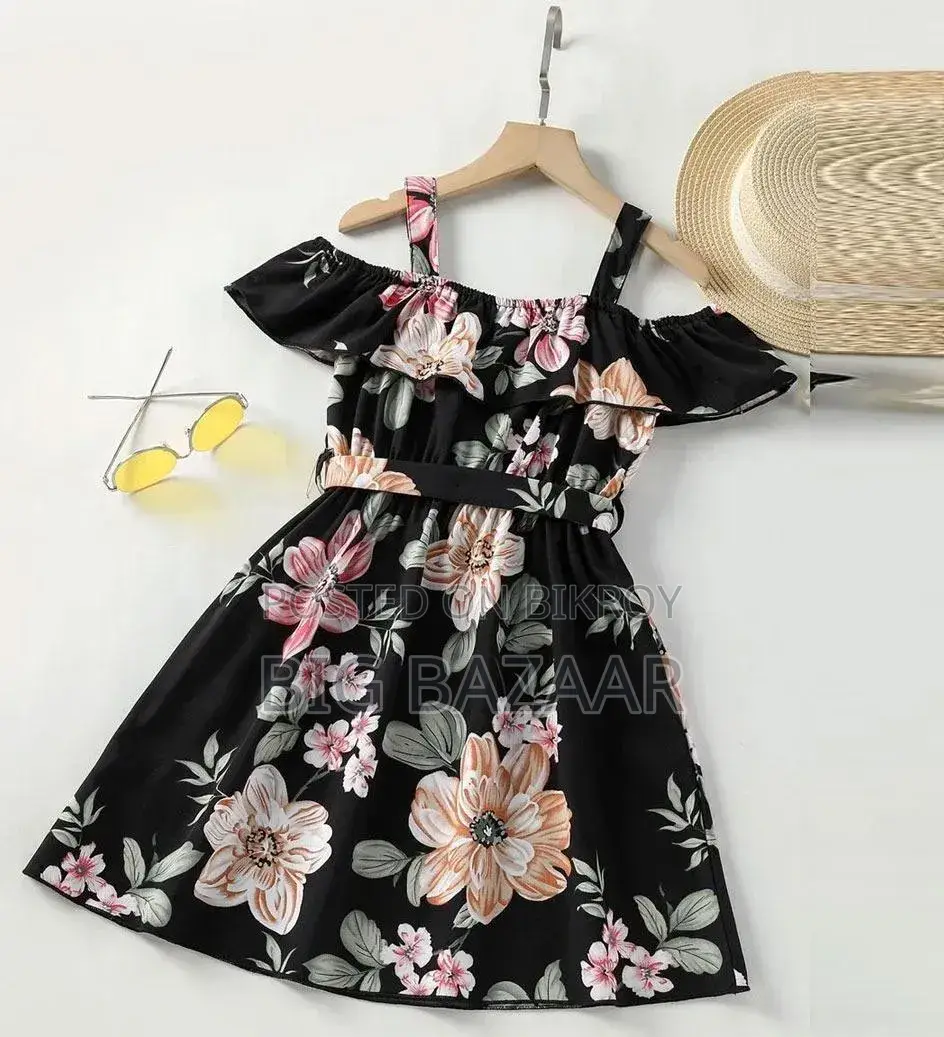 Baby 3D Digital Print Linen Dress