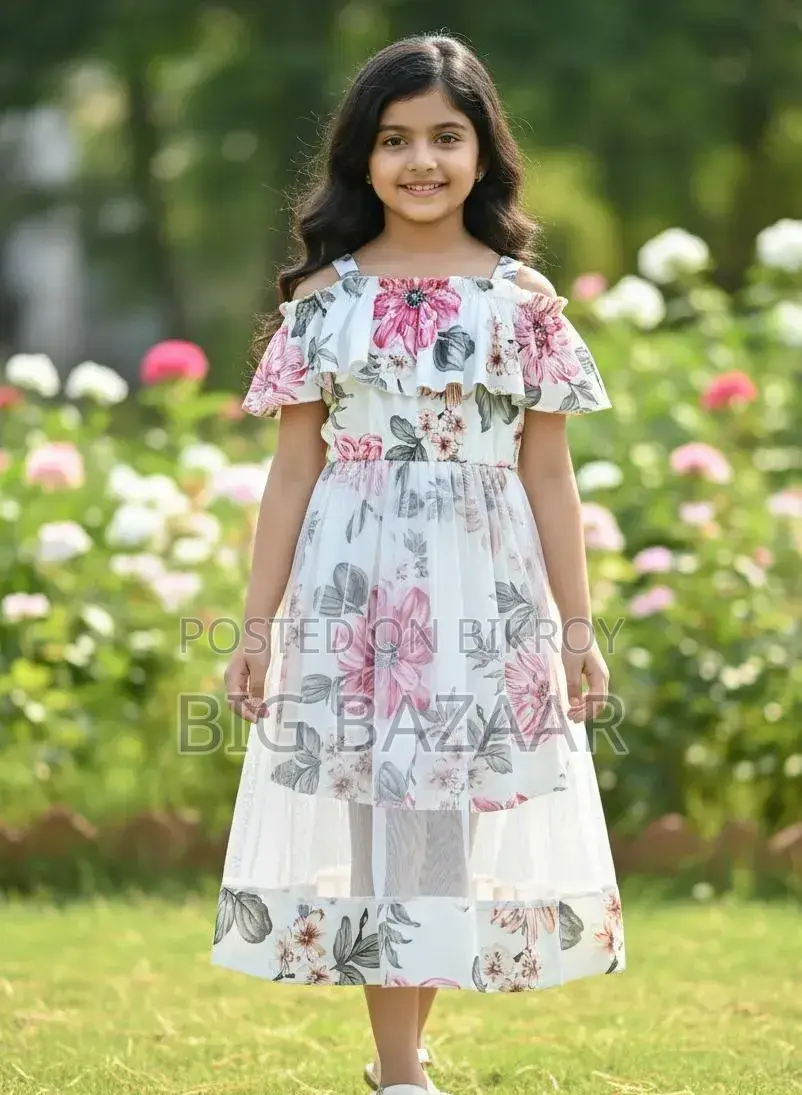 Baby 3D Digital Print Linen Dress