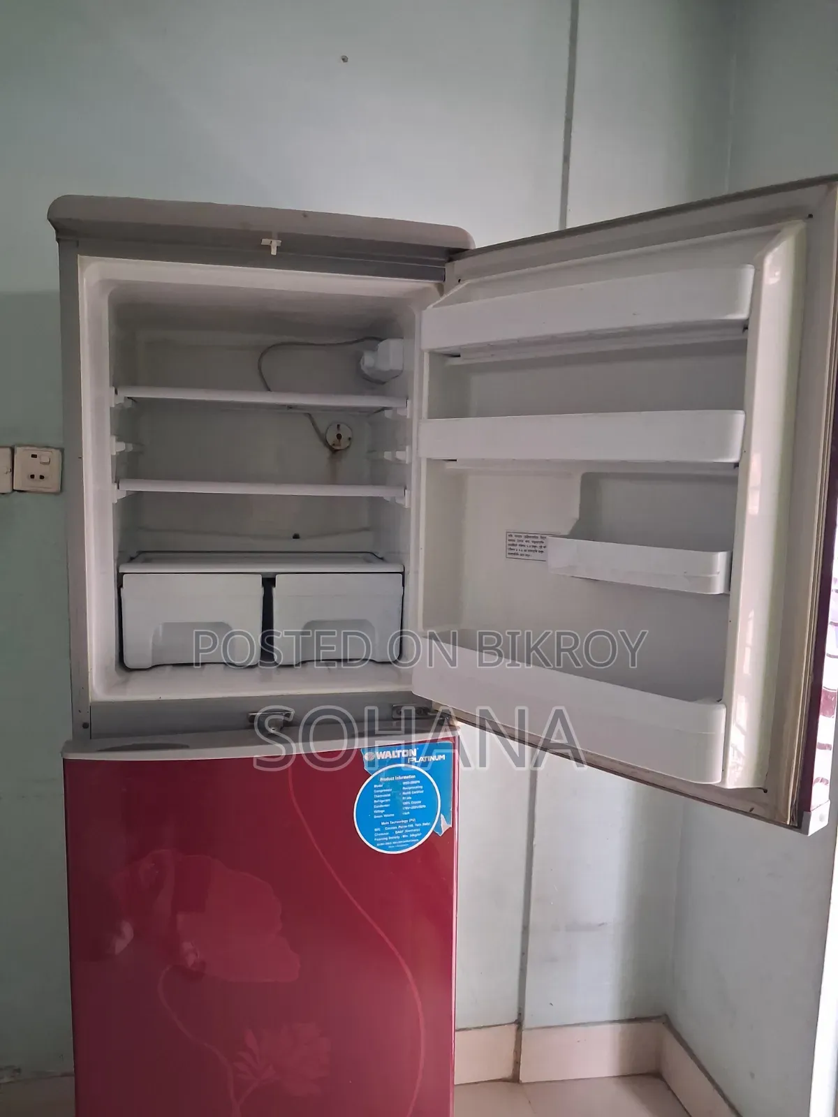 Walton 300L Double Door Refrigerator - 2 Years Used