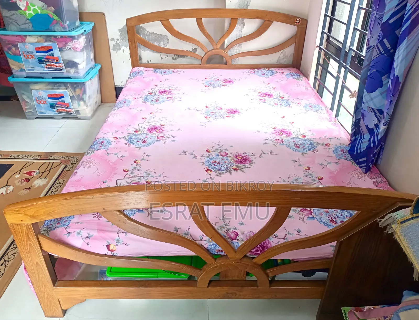 বার্মা সেগুন কাঠের খাট