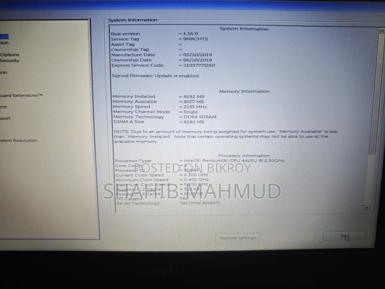 Laptop Dell Latitude 3380 8GB Intel Pentium SSD 128GB