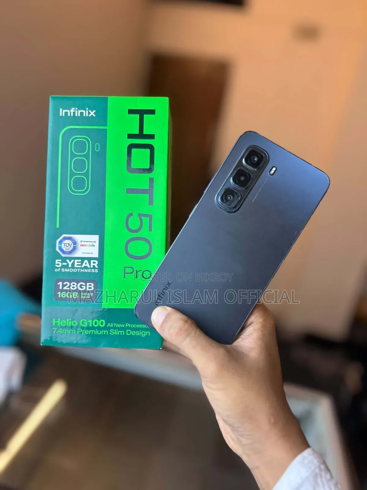 ইনফিনিক্স হট ৫০ প্রো ২৫৬ জিবি গ্রে
