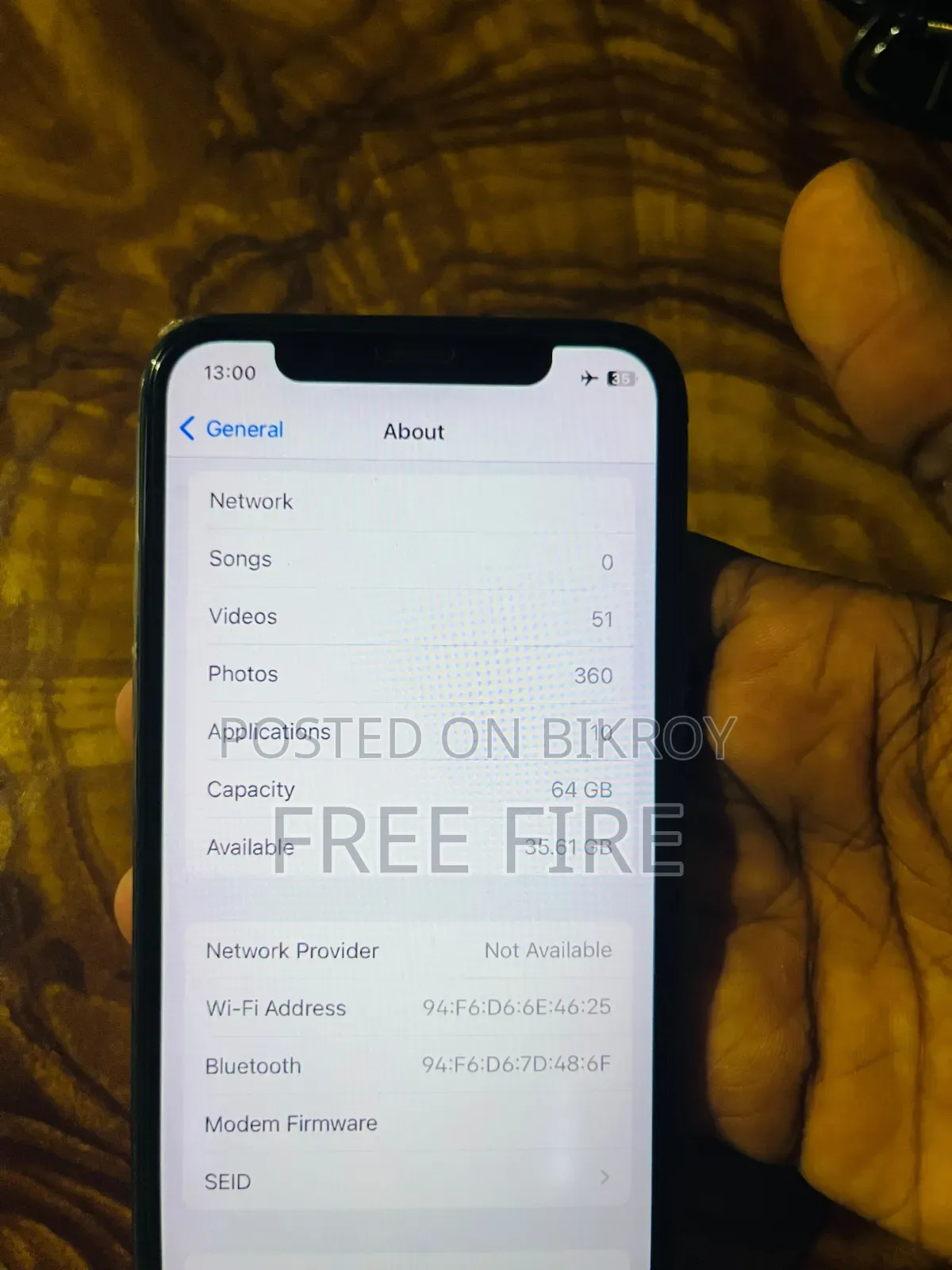Apple iPhone X 64 GB Black