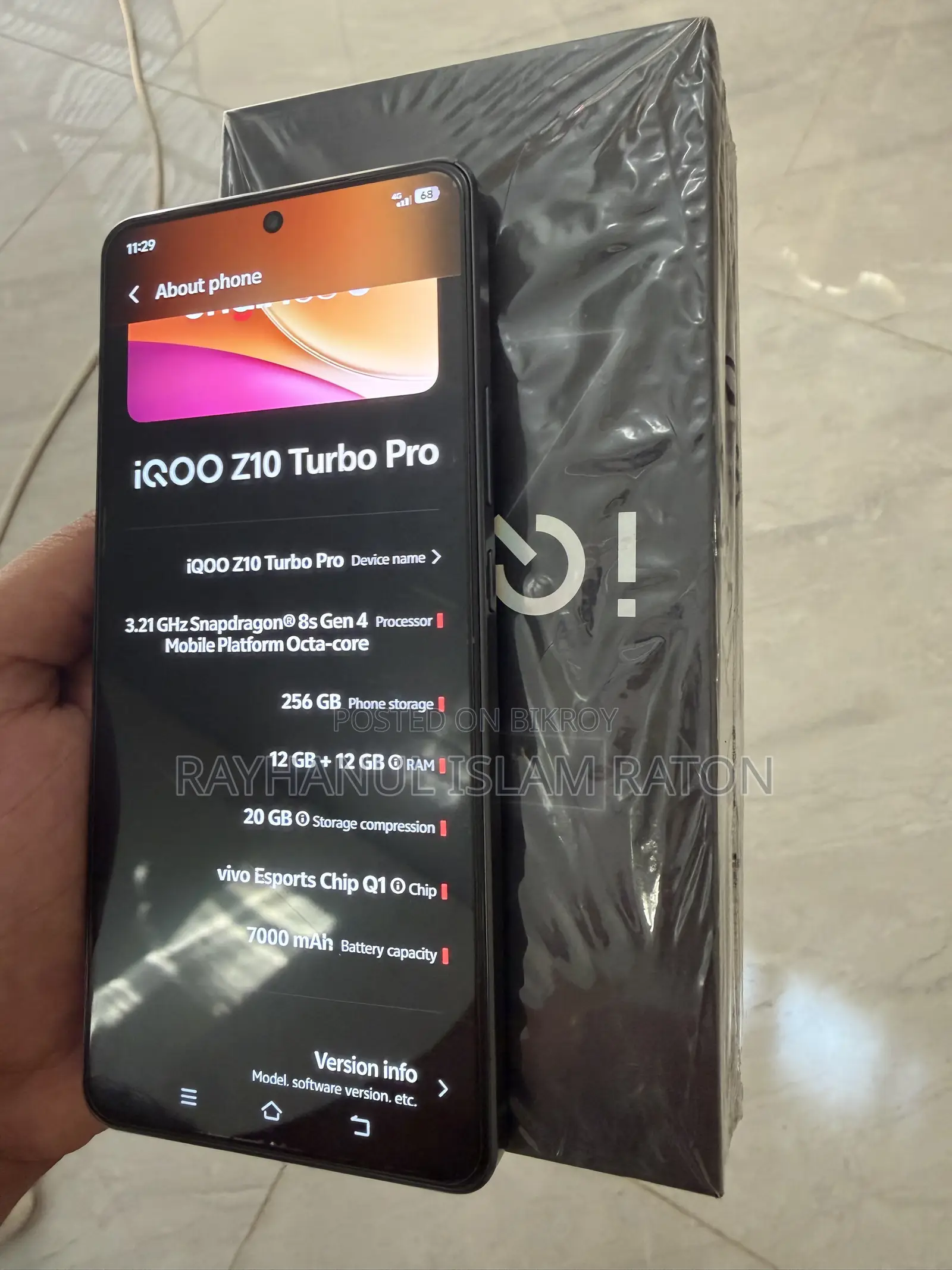 আইকিউওও জেড১০ ২৫৬ জিবি ব্লু
