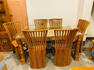 Teak wood peacock design dining set