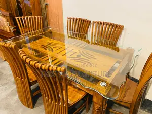 Teak wood peacock design dining set