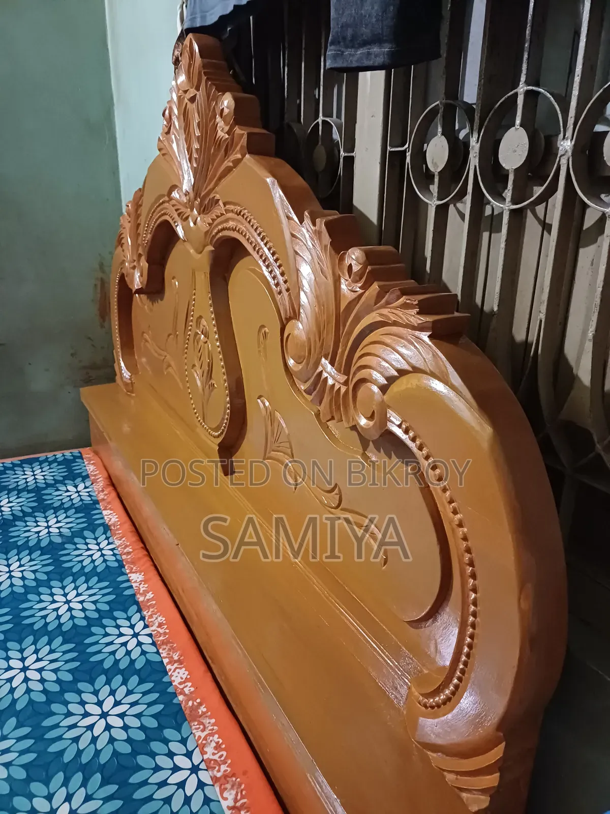 Location Keraniganj. Teak wood semi-box bed king size 6-7 feet.
