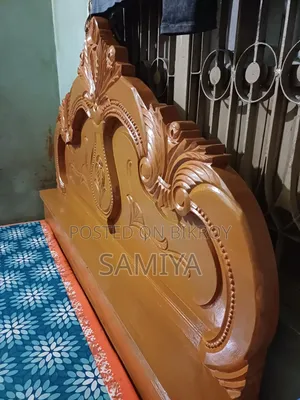 Location Keraniganj. Teak wood semi-box bed king size 6-7 feet.