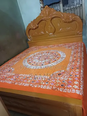 Location Keraniganj. Teak wood semi-box bed king size 6-7 feet.