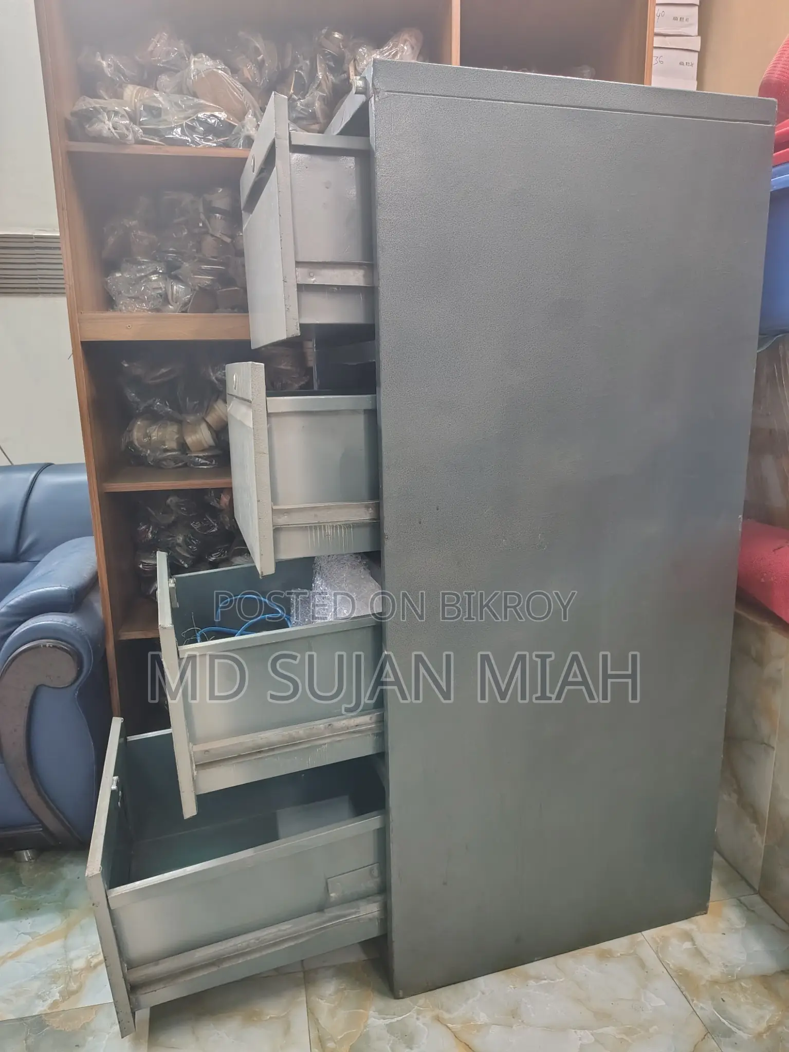 Used Steel 4-Drawer Office/Shop File Cabinet – Sturdy and Durable