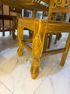 Original Teak Wood Table + 6 Chairs