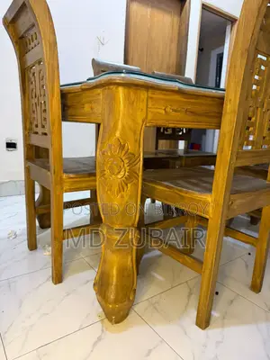 Original Teak Wood Table + 6 Chairs