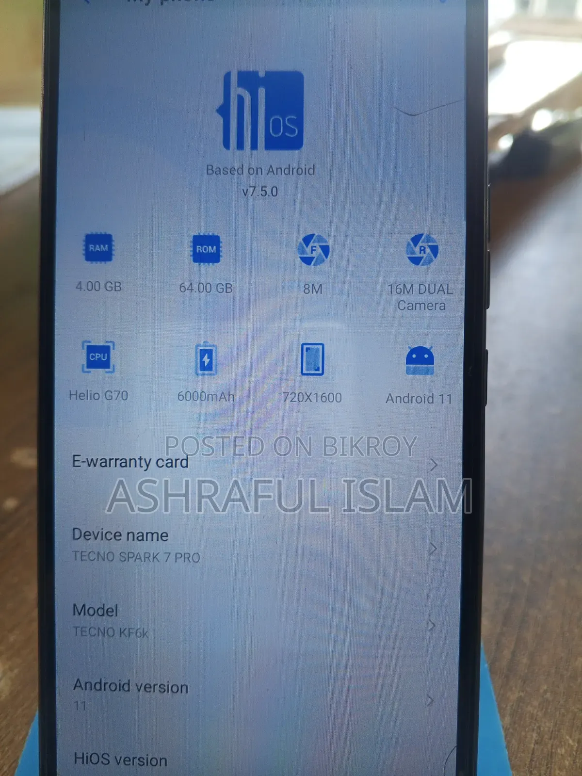 Tecno Spark 7 Pro 64 GB Silver