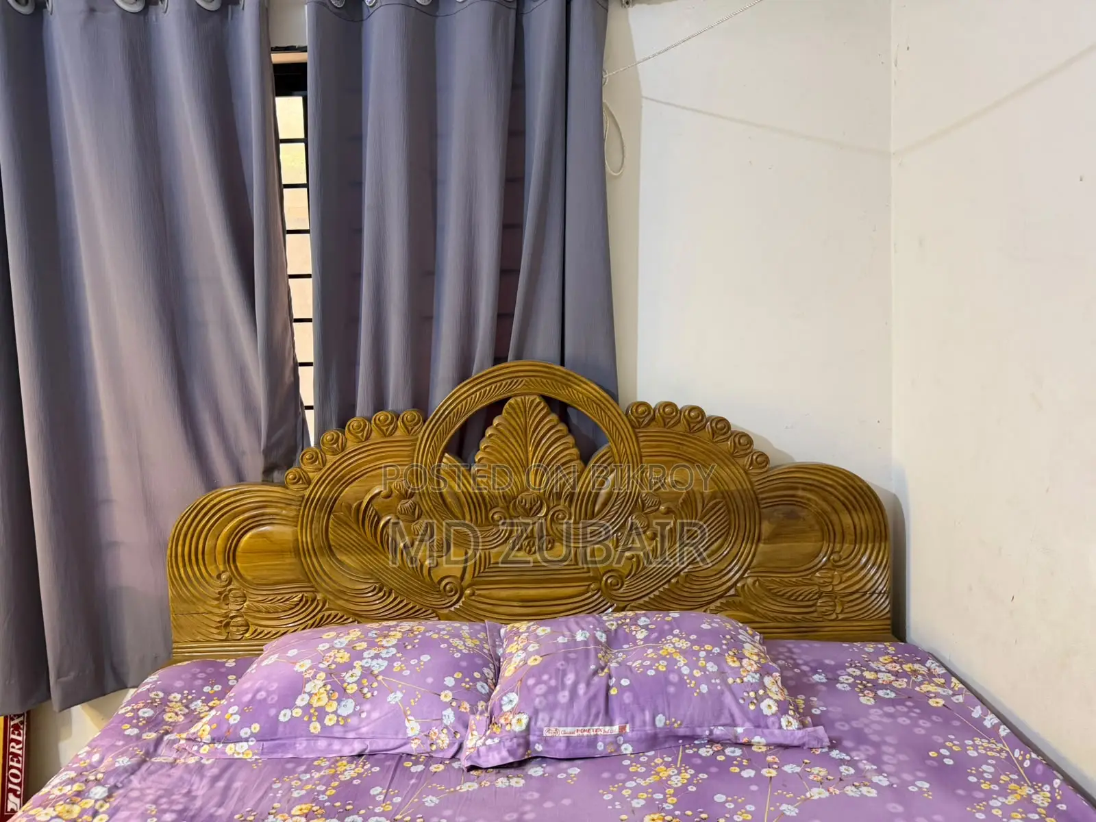 Original Teak Wood Bed 7.5/6 Feet