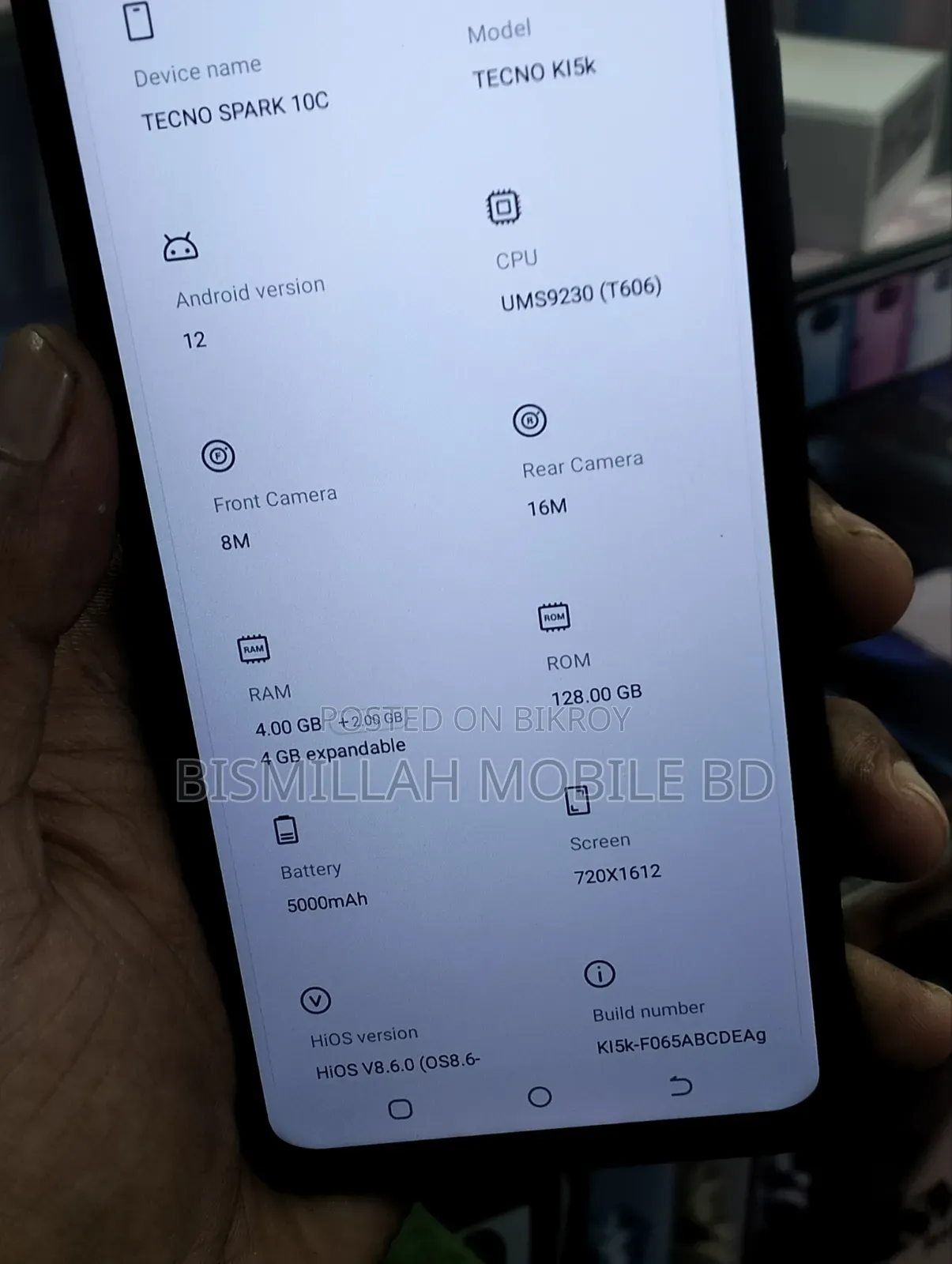 Tecno Spark 10C 128 GB Black