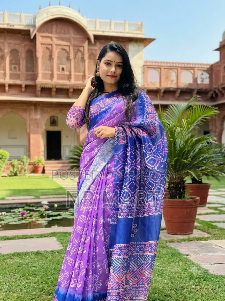 Chanderi Silk Digital Print Saree