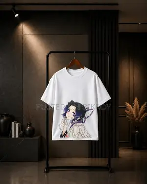 Demon Slayer Shinobu Kocho Anime Premium T-Shirt (Black White)