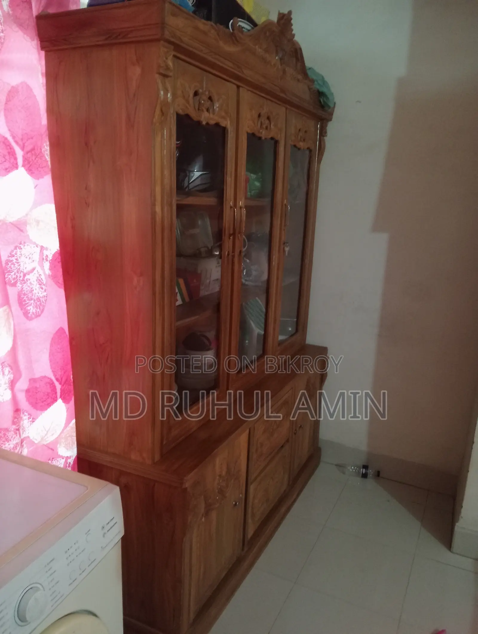 Wooden Wall Showcase (Display Cabinet)