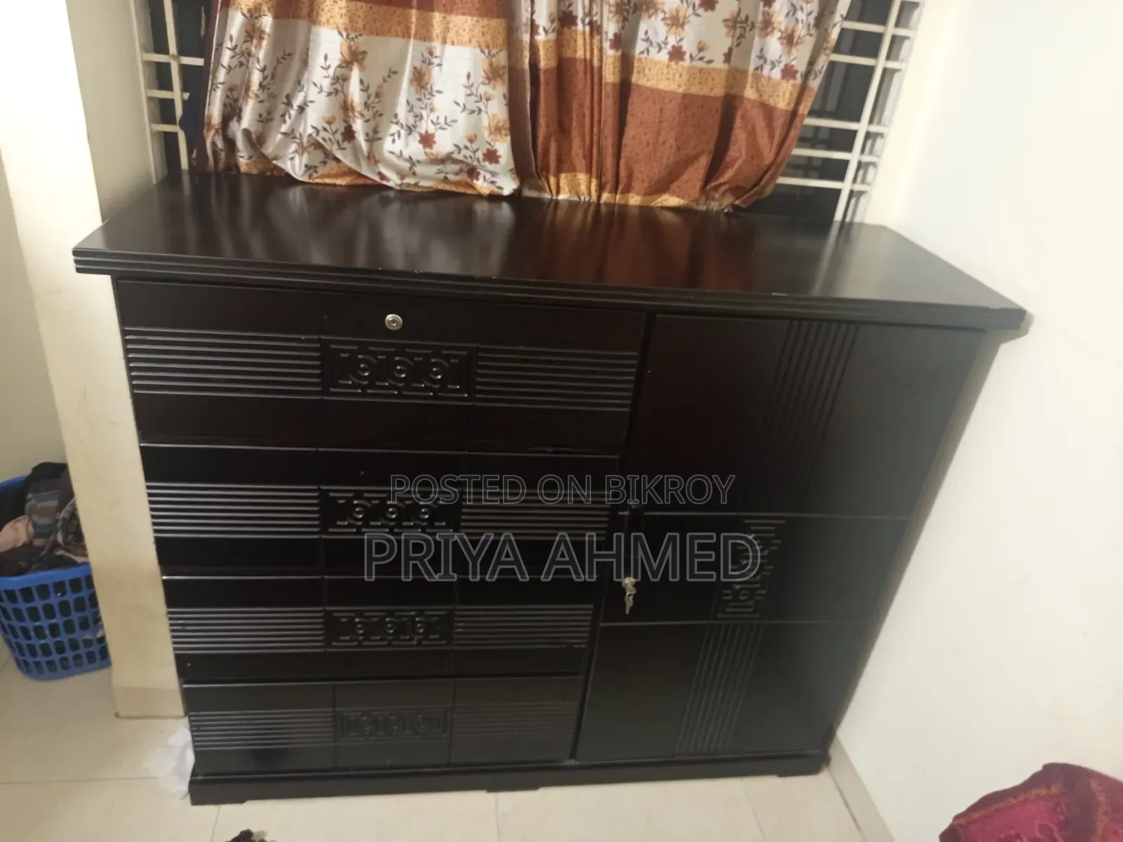 Malaysian Wood Wardrobe 4 Drawer