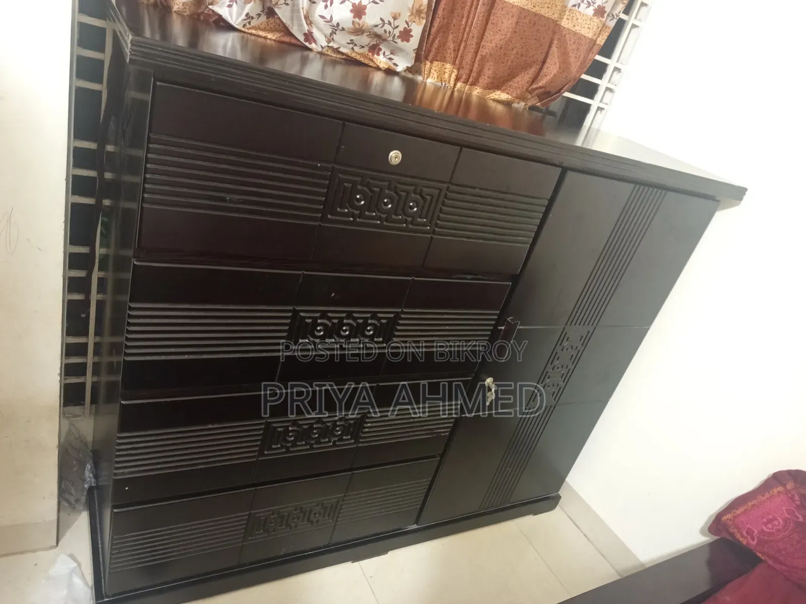 Malaysian Wood Wardrobe 4 Drawer