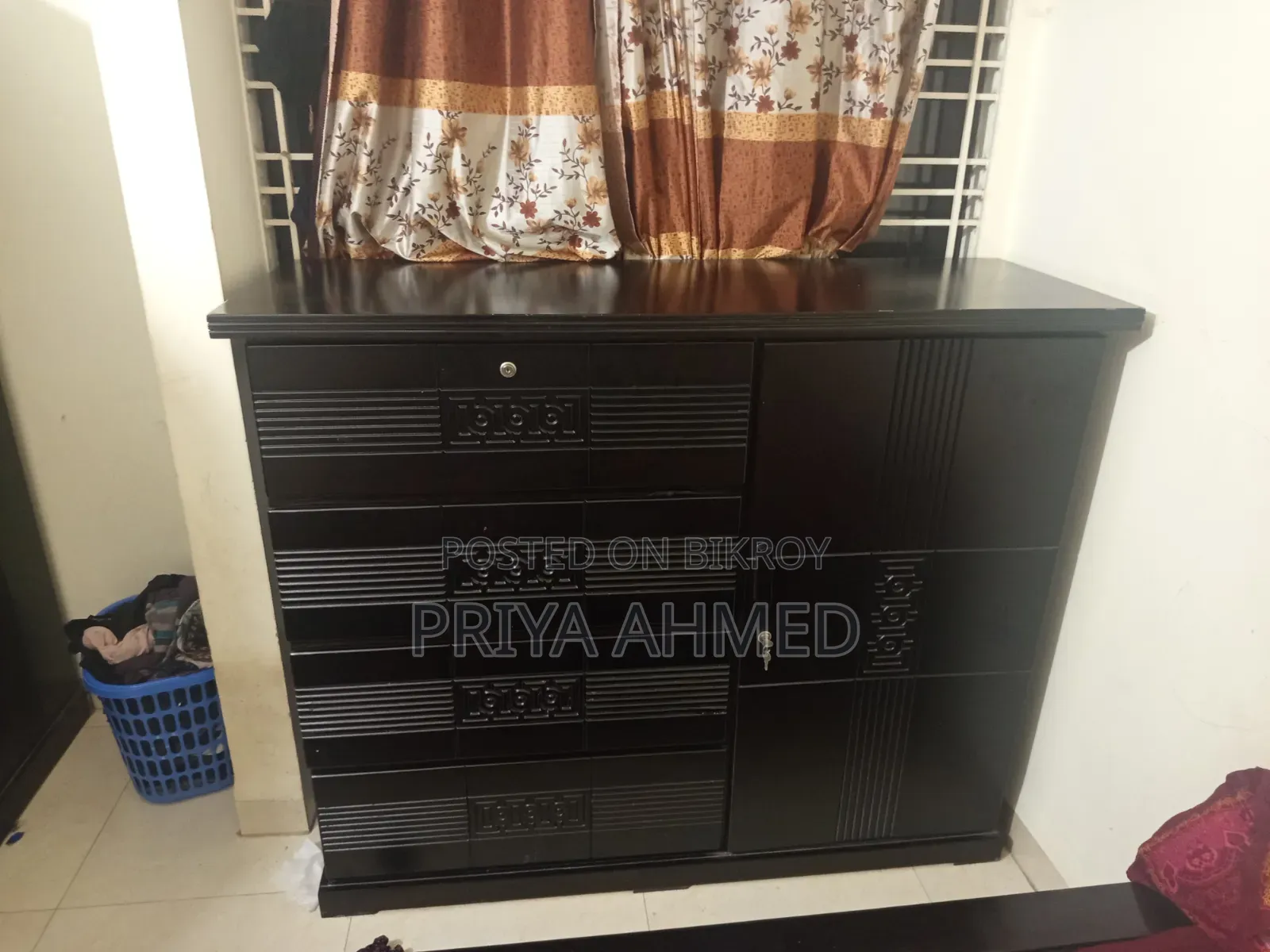 Malaysian Wood Wardrobe 4 Drawer