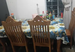Bed, chair, table, wardrobe