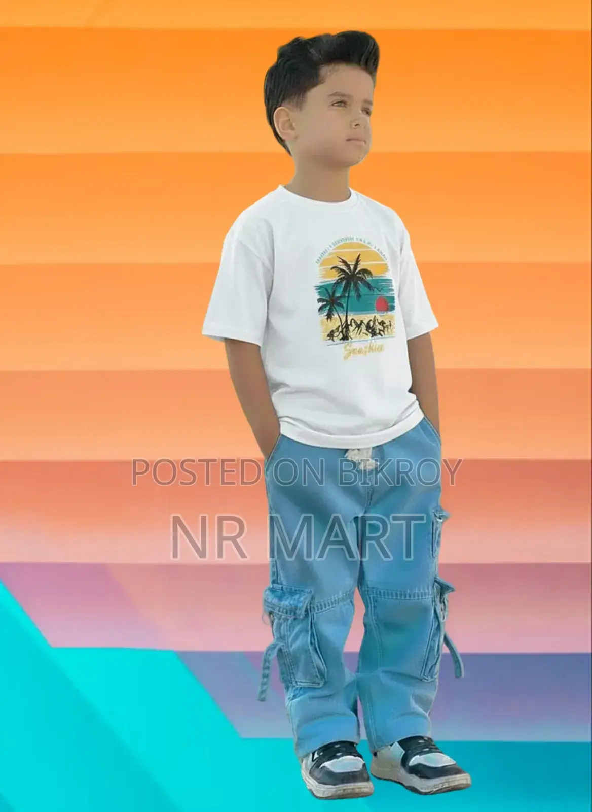 Boys Denim Pant and T-shirt Set