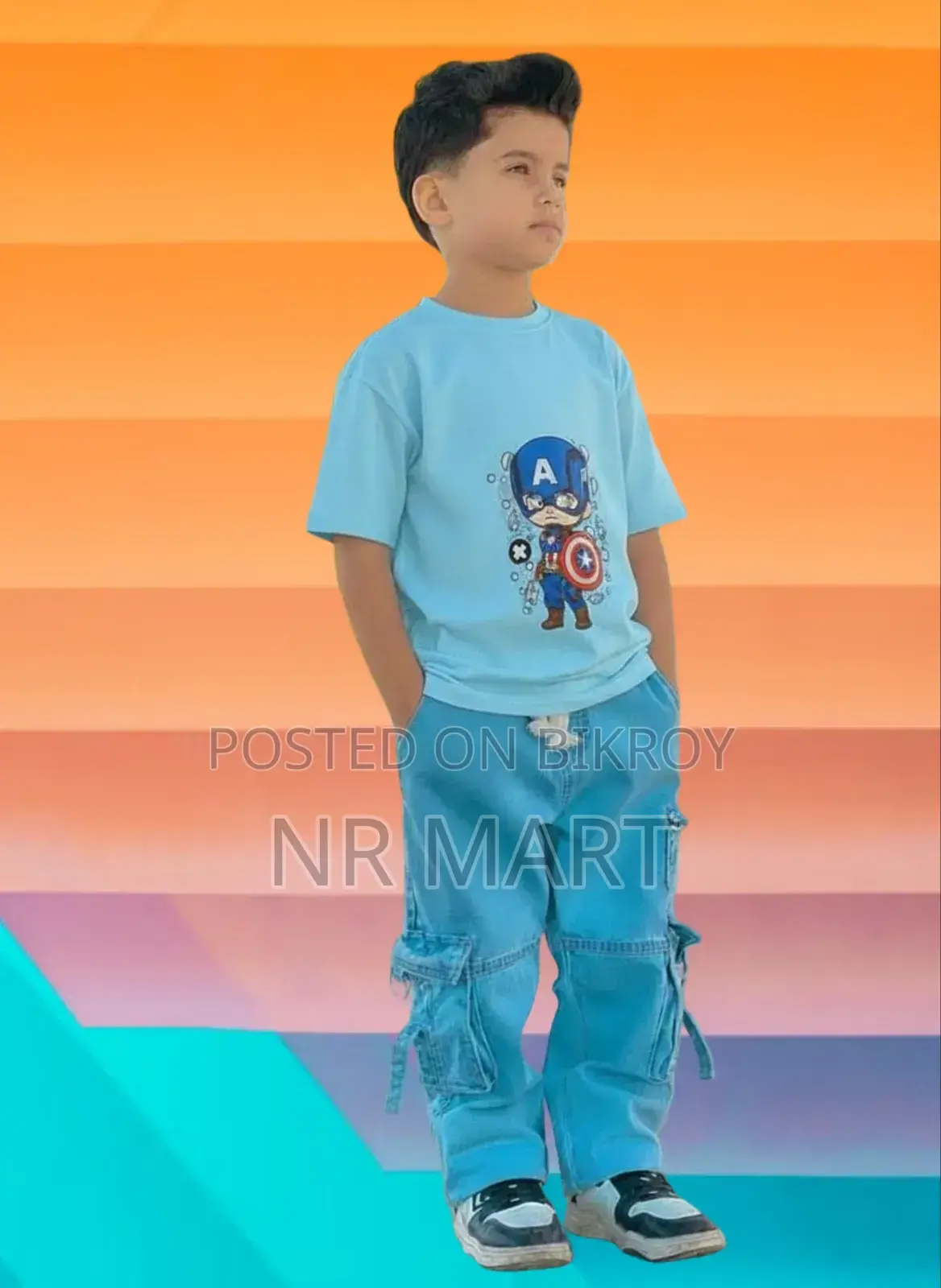 Boys Denim Pant and T-shirt Set