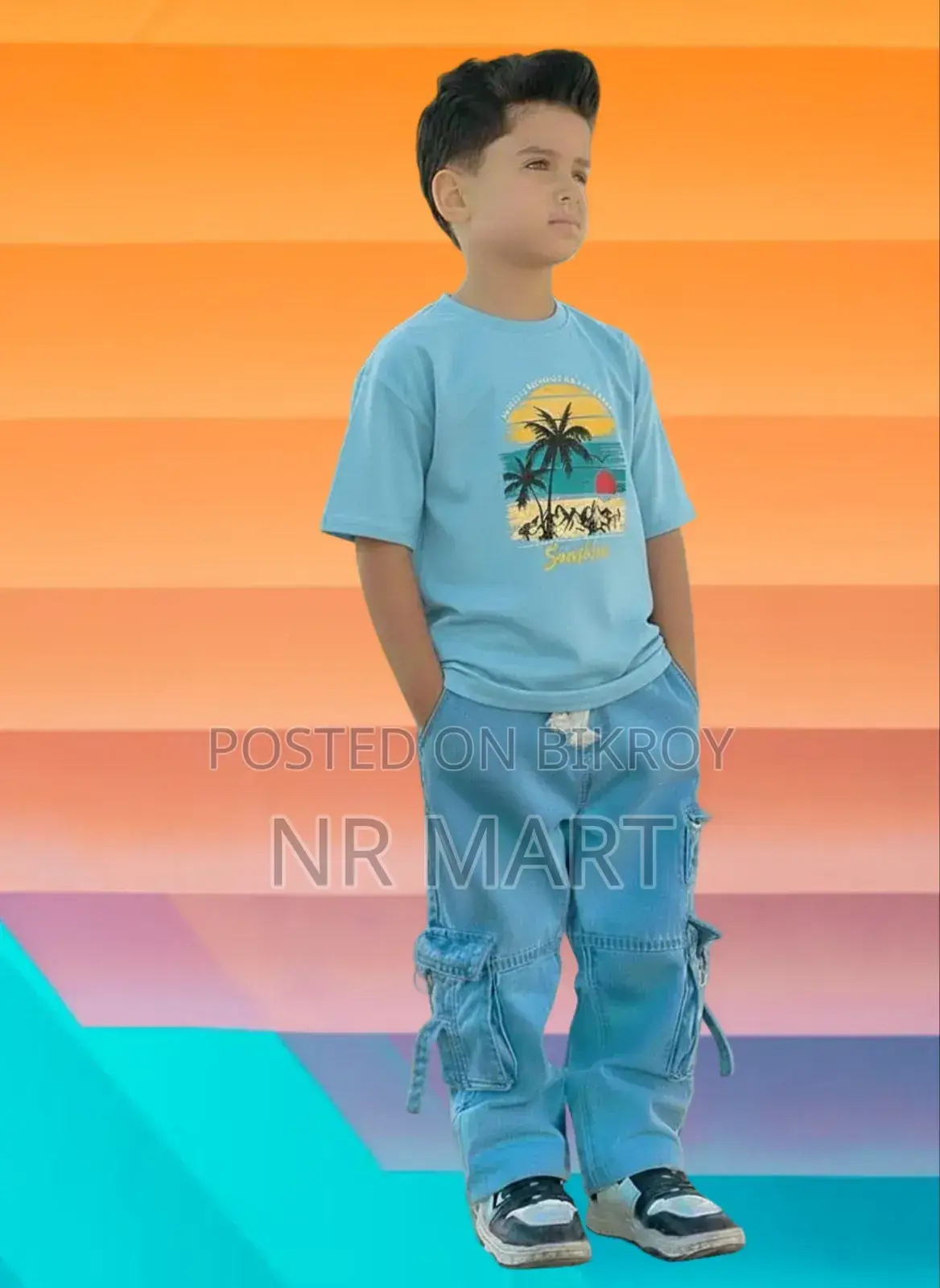 Boys Denim Pant and T-shirt Set
