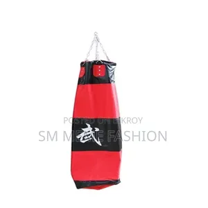 Red Boxing Bag Punch Kick Martial Art Bag Long 120 Cm