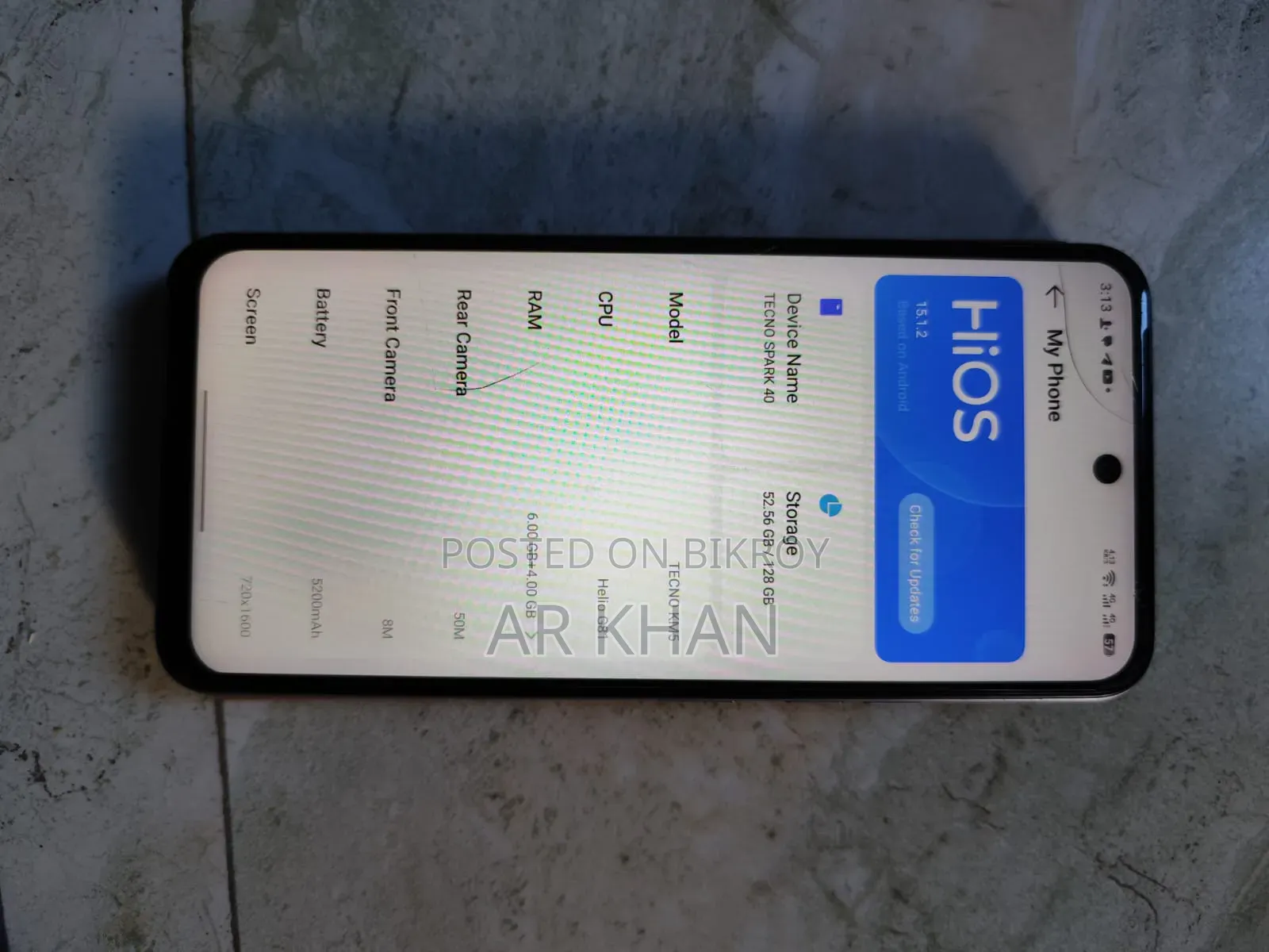 Tecno Spark 40 128 GB Silver