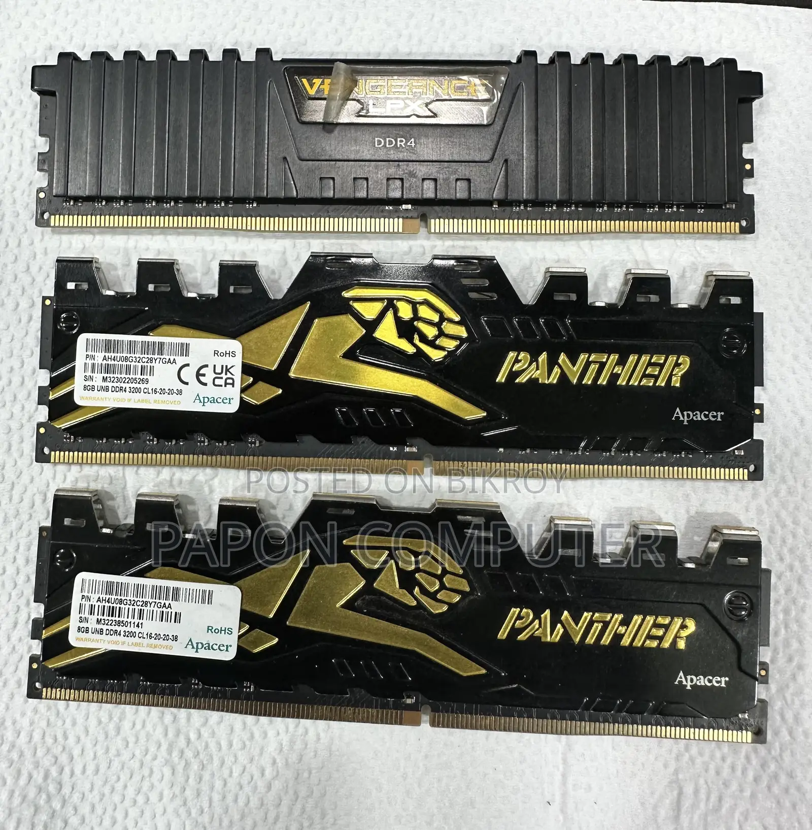RAM DDR4 16GB 8GB Desktop RAM Available