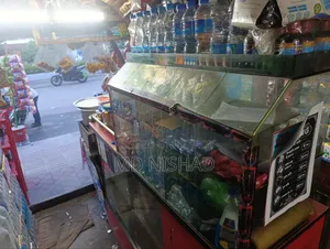 A glass shelf