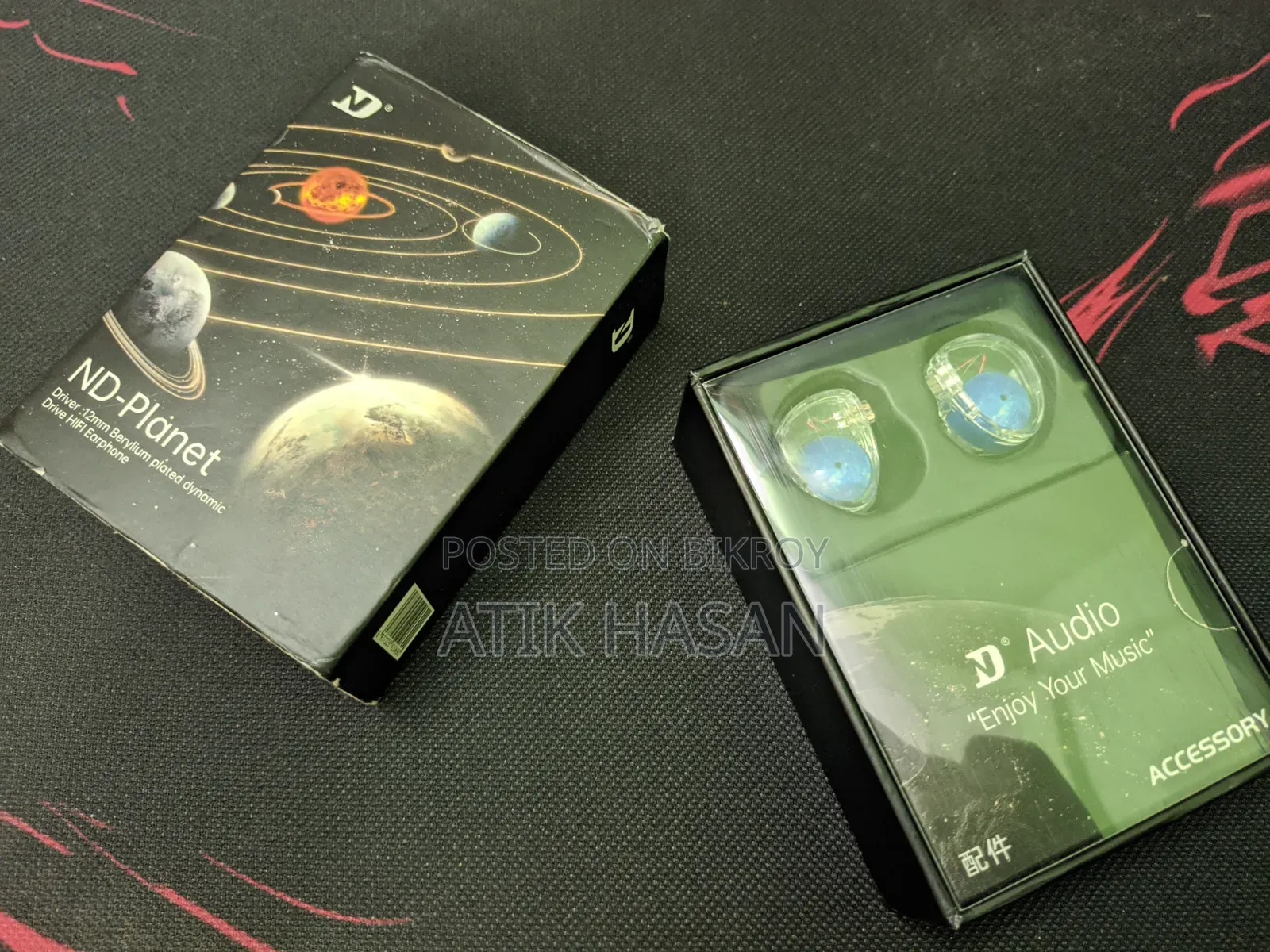 ND Planet 12mm Beryllium Plated Dynamic Driver Hi-Fi IEMs