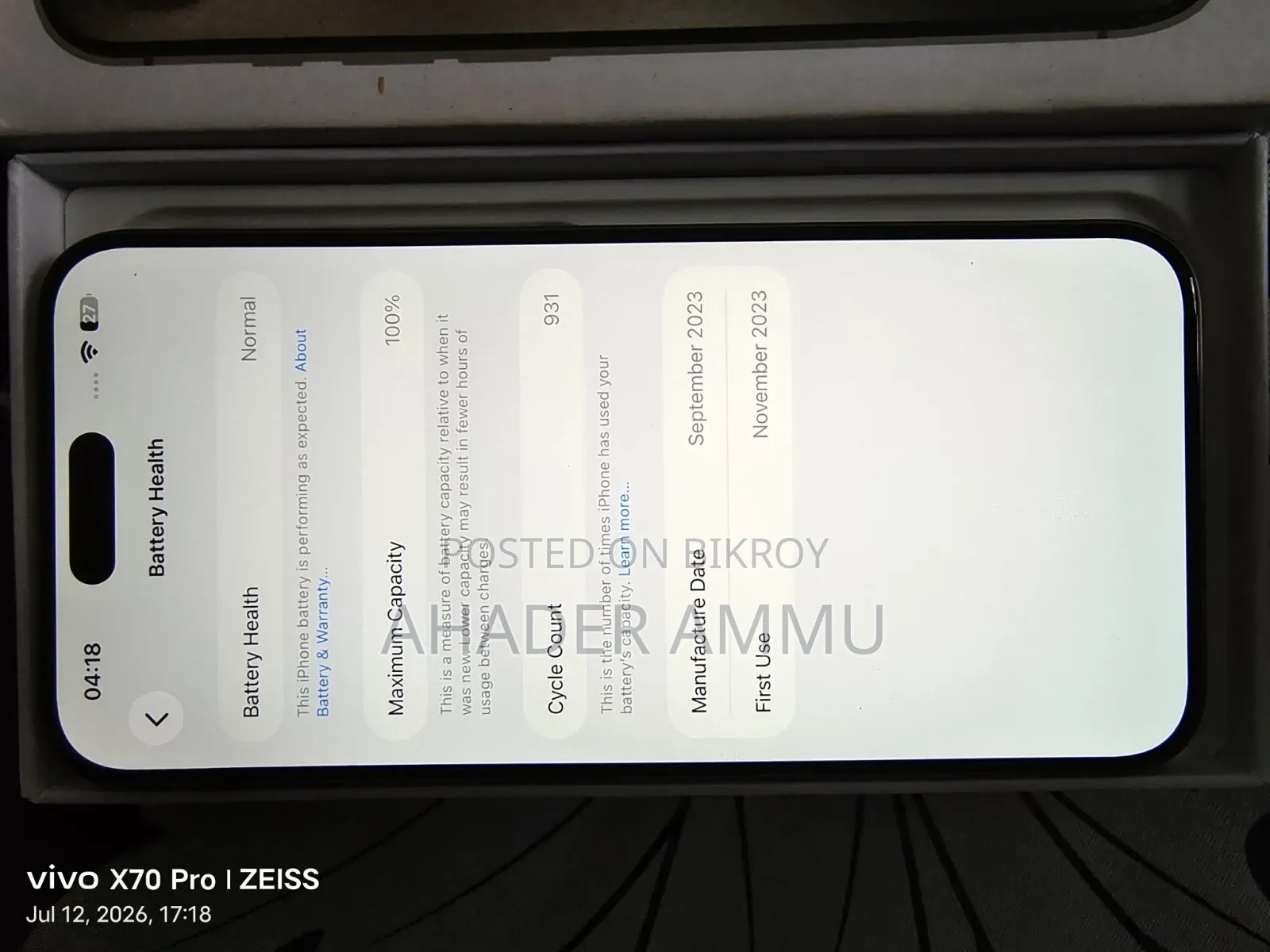 Apple iPhone 15 Pro Max 256 GB Silver