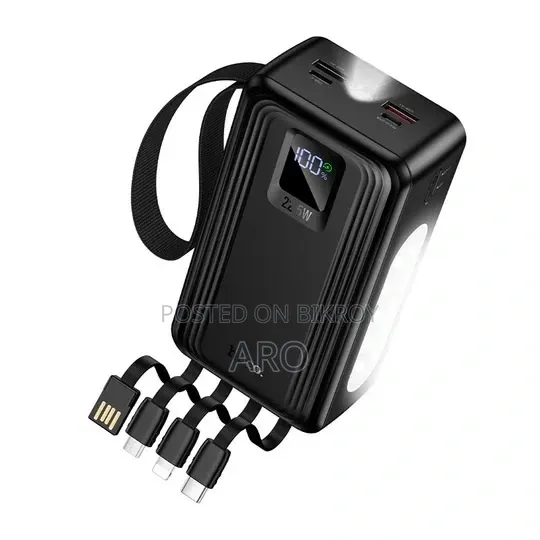 Hoco J173A 22.5W 30000mAh Power Bank With Four Cables – One Power