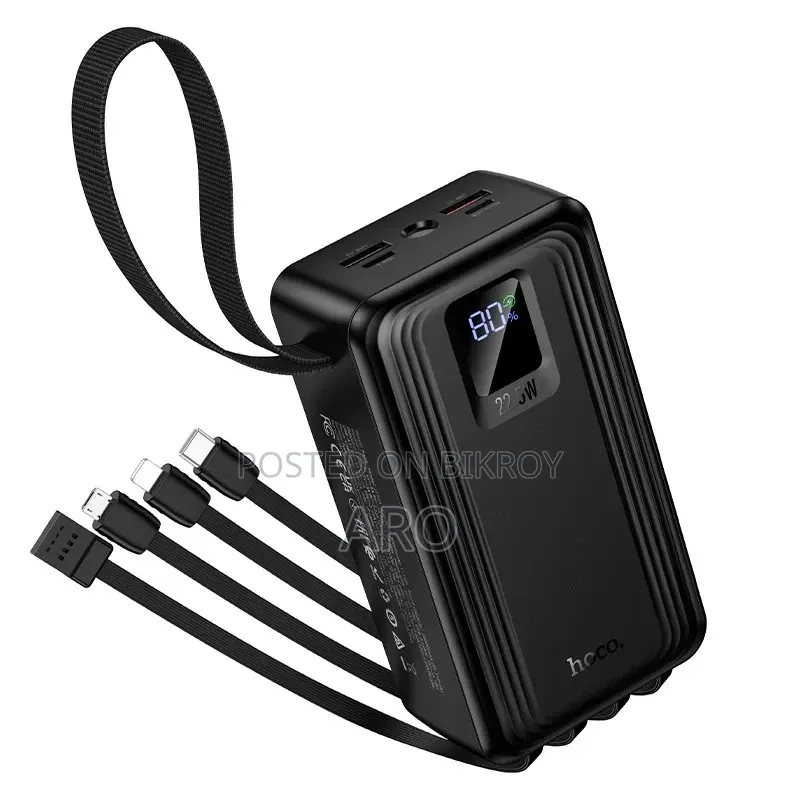 Hoco J173A 22.5W 30000mAh Power Bank With Four Cables – One Power