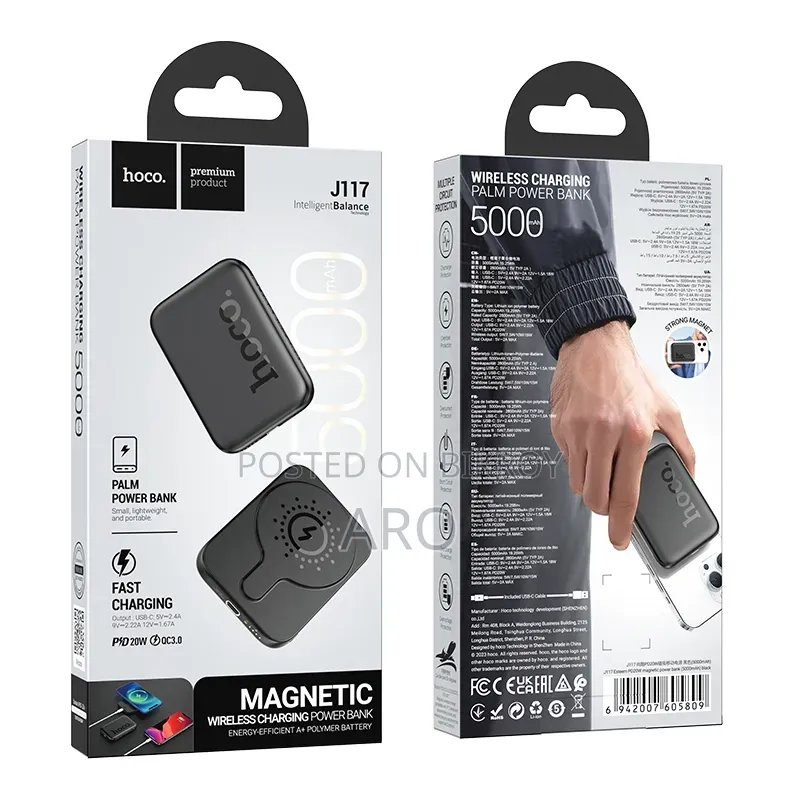 J117 Esteem 5000mAh Magnetic Power Bank | 20W Output | Supports Mag