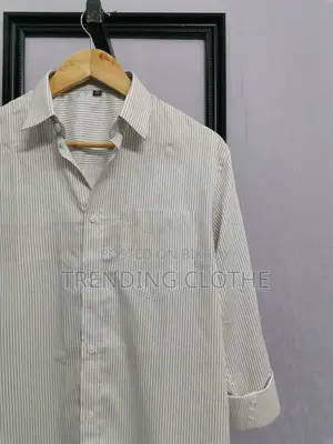 রিলাক্সড ফিট ব্ল্যাক অ্যান্ড হোয়াইট প্রিমিয়াম স্ট্রাইপস শার্ট