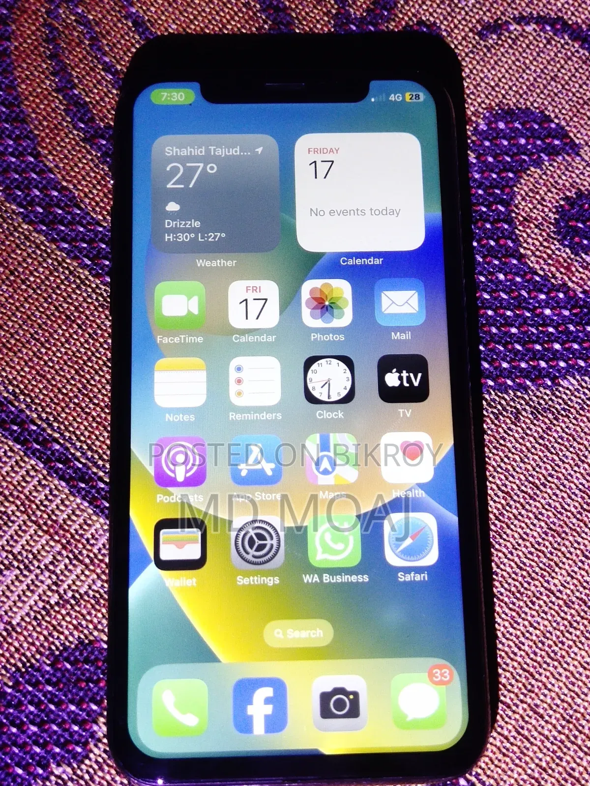 Apple iPhone X 64 GB Black