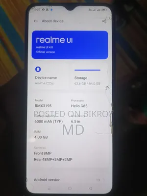 Realme C25s 64 GB Black
