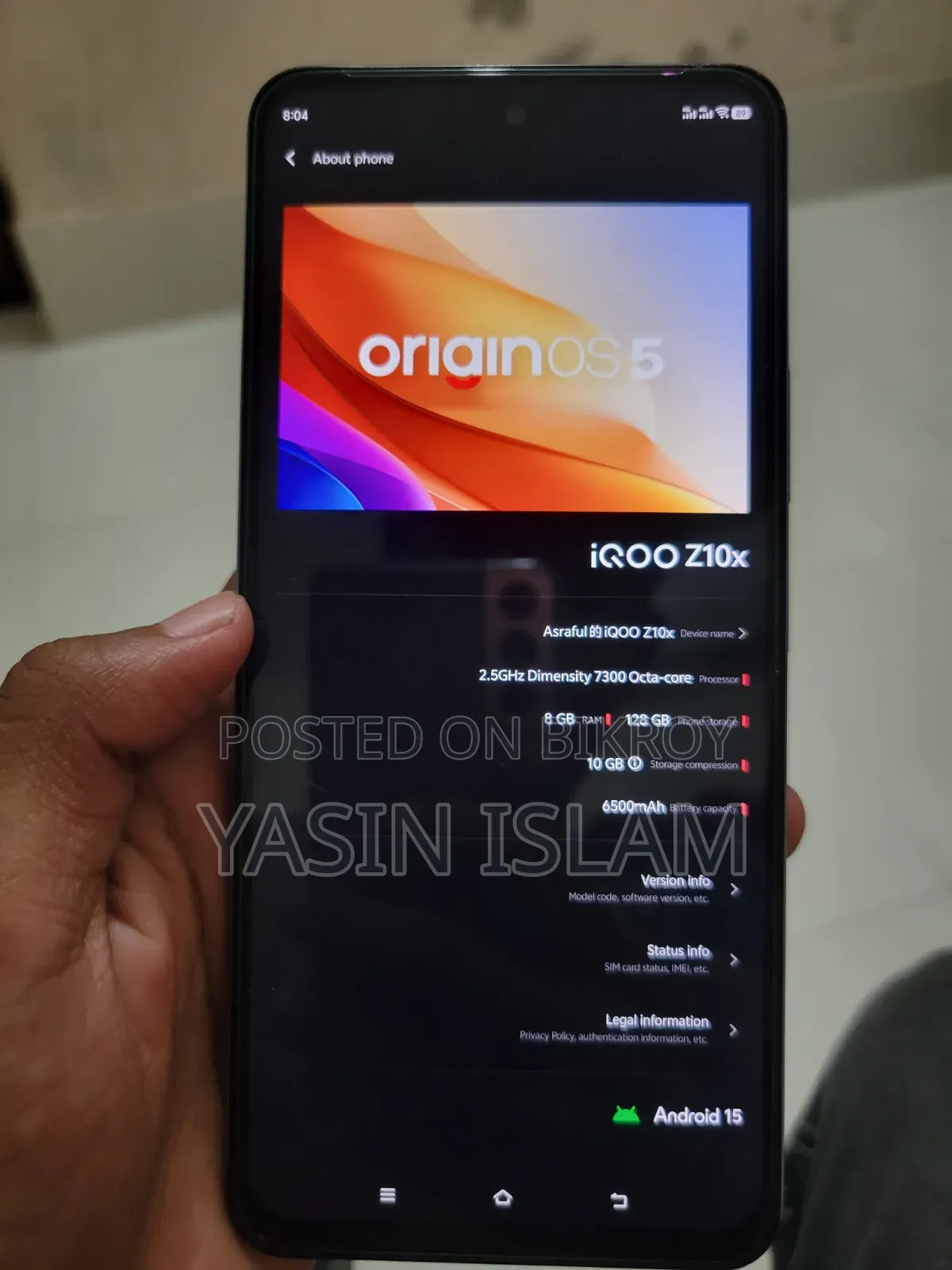 iQOO Z10x 128 GB Blue
