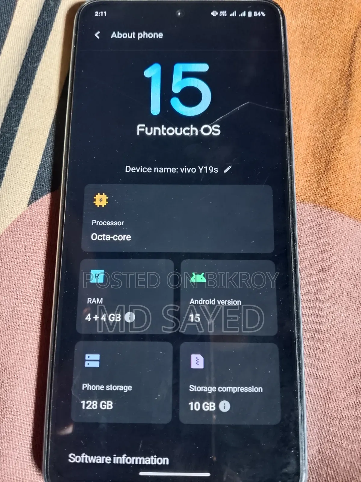 Vivo Y19s 128 GB White