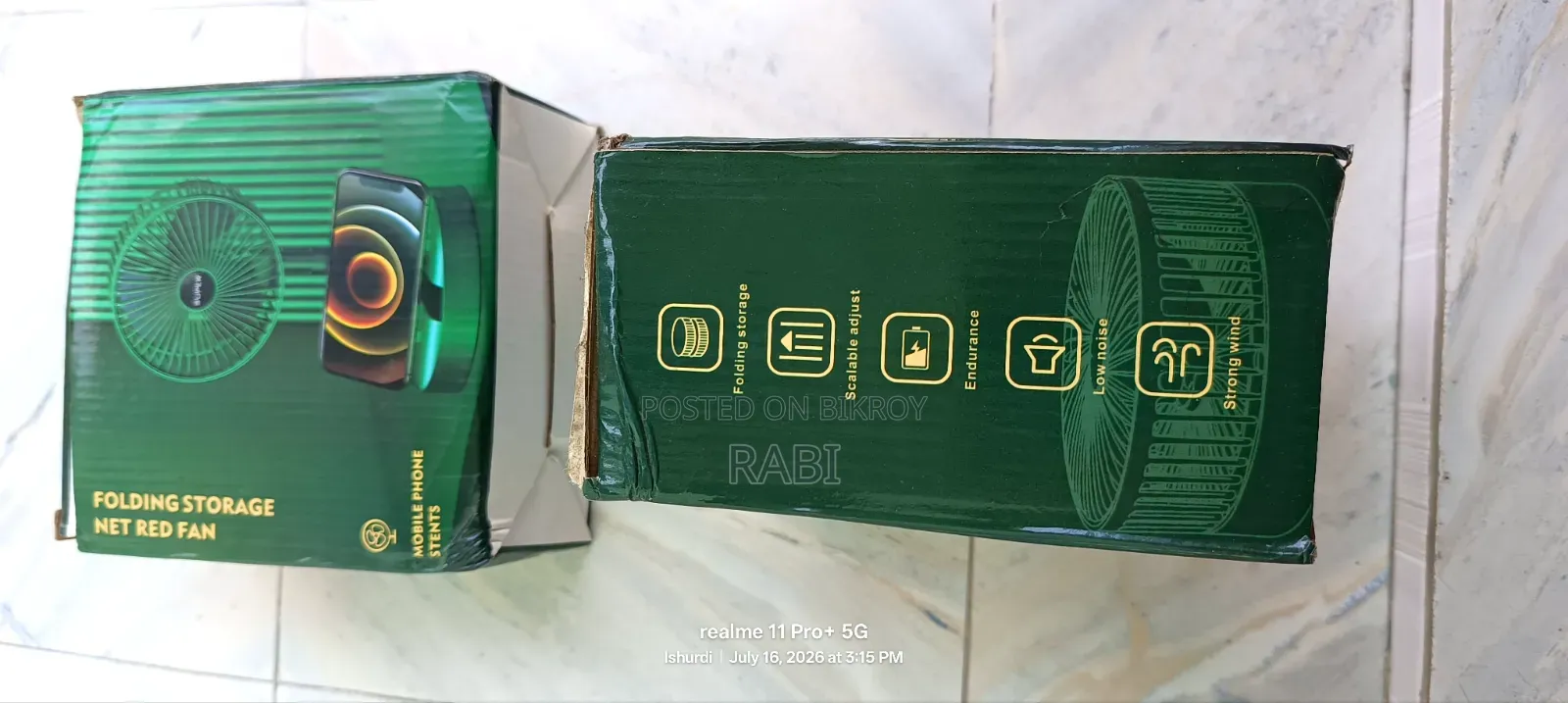 টেলিস্কোপিক রিচার্জেবল ফ্যান